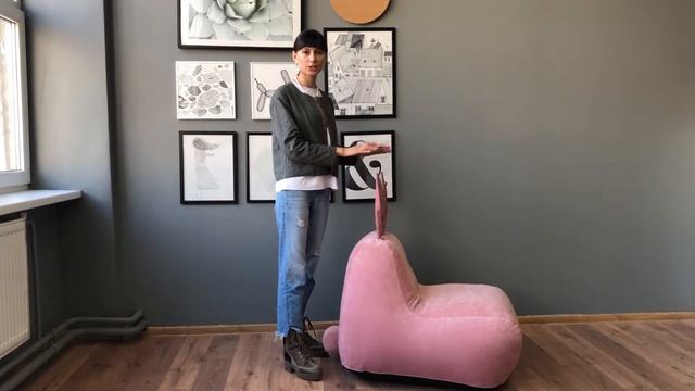 Обзор пуфа-зайца в велюре смотреть онлайн