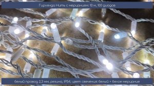 Гирлянда 220 вольт, резиновый провод, холодное свечение с мерцанием