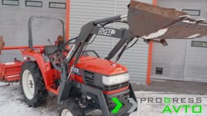 Купить японский минитрактор Kubota GT23 с куном и почвофрезой в комплекте