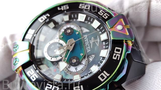 Invicta Reserve Space Ghost 40197 Automatic Chronograph Men's Watch Большие Чёрные Механические Час