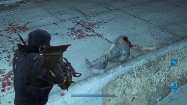 Pleasantly discovered Fallout 4's Marcy Long can die! Bye bye, b!tch! смотреть онлайн