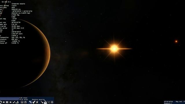 Travel to K2-288 Bb in space engine warp ship