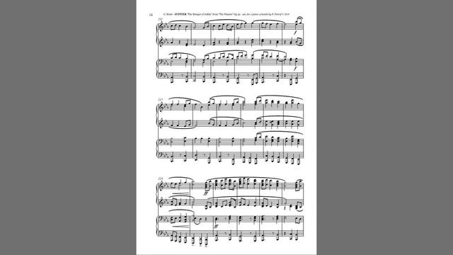 G. Holst - JUPITER from "The Planets" Op.32 - 1 piano 4 hands смотреть онлайн