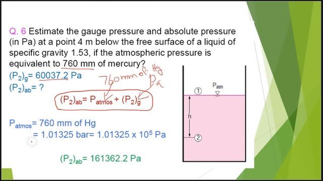 determination of gauge pressure & absolute pressure - problems смотреть онлайн