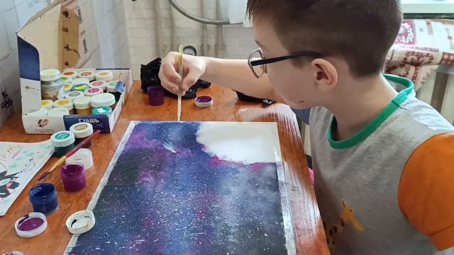 гуашь, космос легко смотреть онлайн