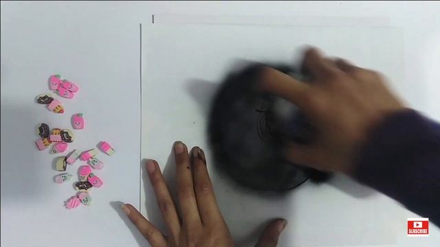 DIY Black and Red Circular Abstract Art