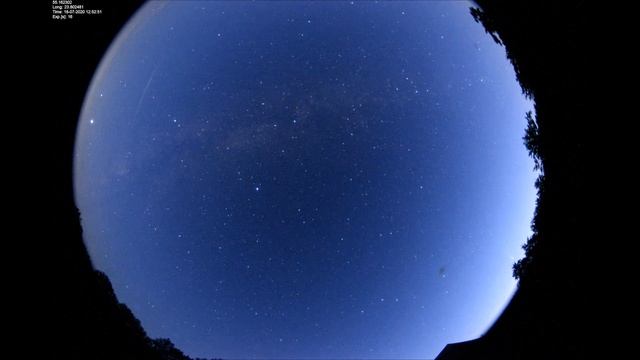 Comet NEOWISE, ISS flyby, meteors and satellites. All Sky timelapse. 2020.07.18 смотреть онлайн