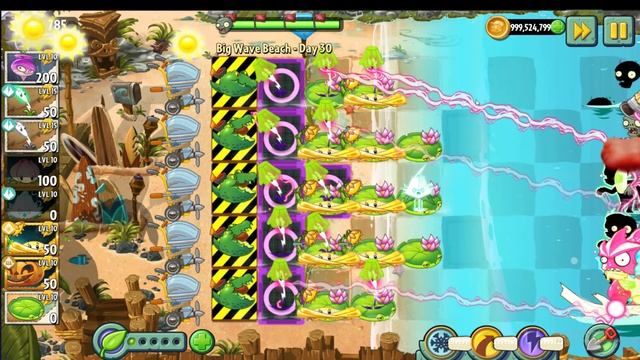 Plants vs Zombies 2 Mod Lightning Reed Power Max Level Vs All Zombies ( Dr Zomboss) - PVZ 2 - 8.3.1