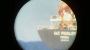 Tanker ship Gaz Fidelity on max zoom. Port Zahrani. Sidon. South Governate. Lebanon.17 November 201