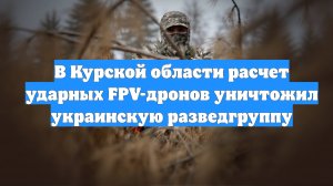 В Курской области расчет ударных FPV-дронов уничтожил украинскую разведгруппу