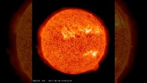 Падение метеорита на Солнце