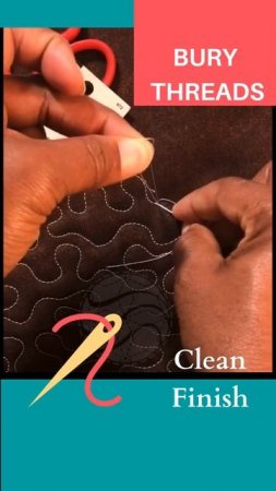 HOW to Bury Machine Quilting Threads (For a Clean Finish) #shorts