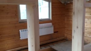 Произвели монтаж межкомнатных перегородок в деревянном доме из бруса