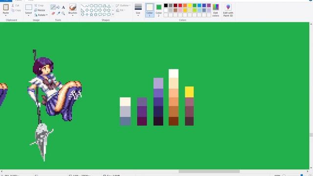 Sailor Saturn Pixel Art Conversion Time Lapse Using Yukina Back Jump 2nd Frame