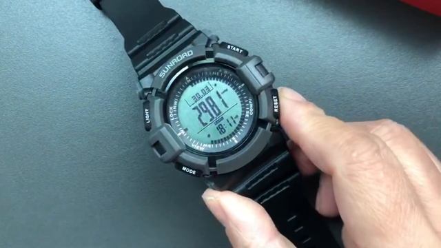SUNROAD ACHIEVE 820 sports watch barometer & setting смотреть онлайн