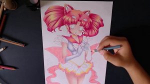 Speed Drawing Sailor Chibi Moon/Chibiusa (Sailor Moon 美少女戦士セーラームーン ) [COLLAB]