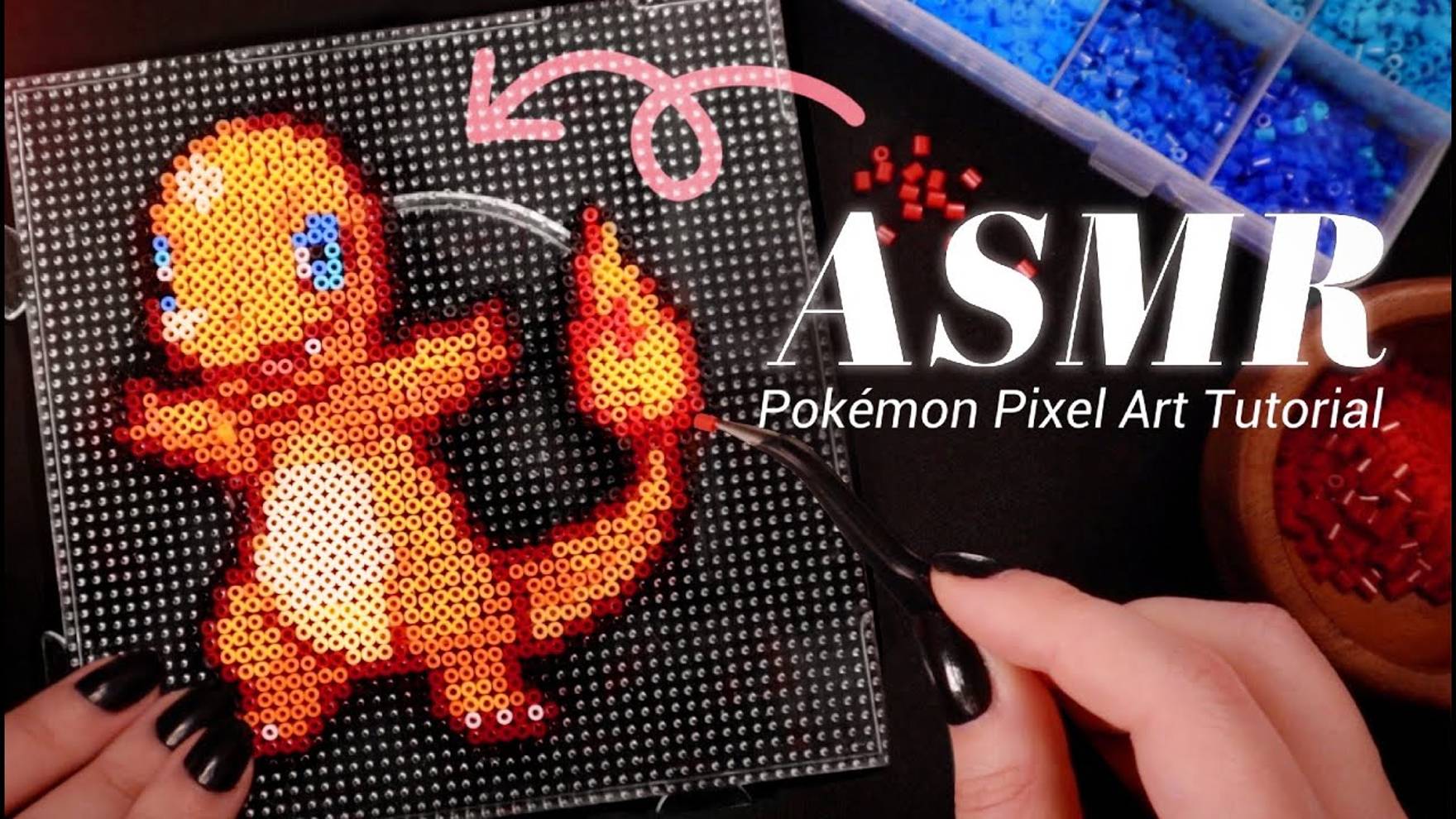 [Rainessa ASMR] ₊⊹How To Make Pokémon Sprite Bead Artwork!⊹₊ Whispered Tutorial | Relaxing DIY Craft