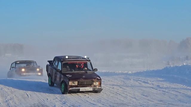 Кунгур - зимний автокросс 2024. Минус 36°, но на трассе - жара