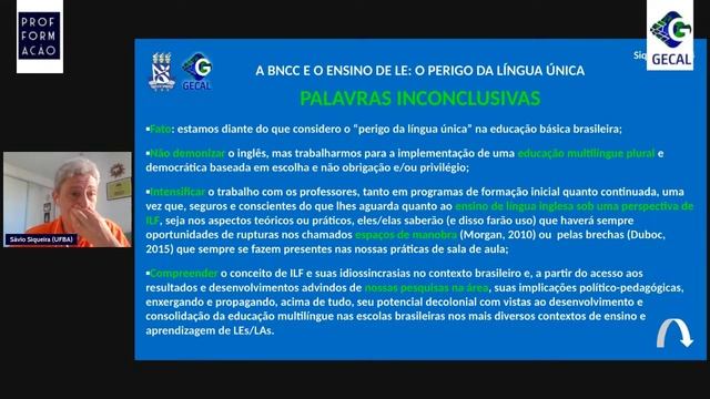 XXVI Colóquio _ A BNCC e o Perigo da Língua Única _ Sávio Siqueira (UFBA) смотреть онлайн