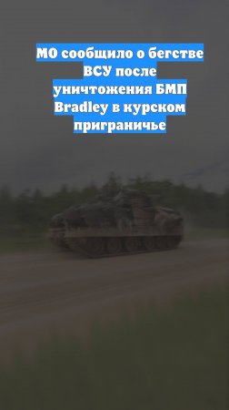 МО сообщило о бегстве ВСУ после уничтожения БМП Bradley в курском приграничье