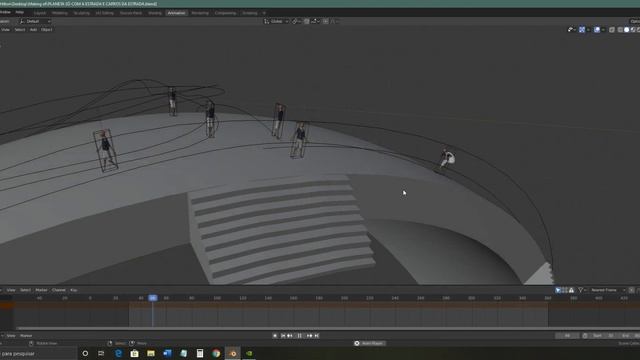 Small Planet Animation - Moda Center Santa Cruz in Minimalistic Design - 3D Logo