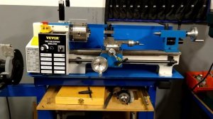 Mini tokarka VEVOR 180x350 - CJ18A - nowy sprzęt w garażu