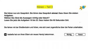 #14 Goethe Zertifikat B1 ｜｜ Model Test 14 ｜｜ Hören B1 ｜｜ Hören mit Lösungen (1)