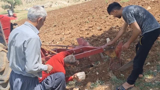 toilet construction with a tractor Innovation in agriculture and construction