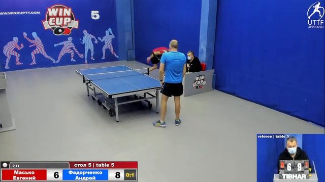 13:30 Масько Евгений 1-3 Федорченко Андрей cтол 5 ЮГ-2 23.01.22 смотреть онлайн