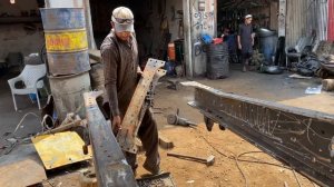 Пакистанские мастера - Как удвоить раму грузовика Ud Nissan в Пакистане