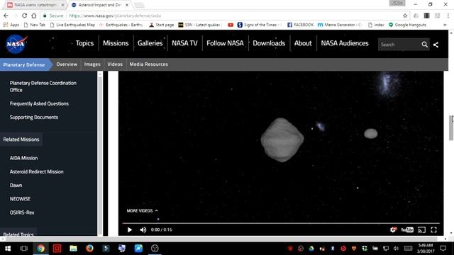 NIBIRU / PLANET X NEWS..Asteroid Could Wipe Out Life on Earth, NASA Warns