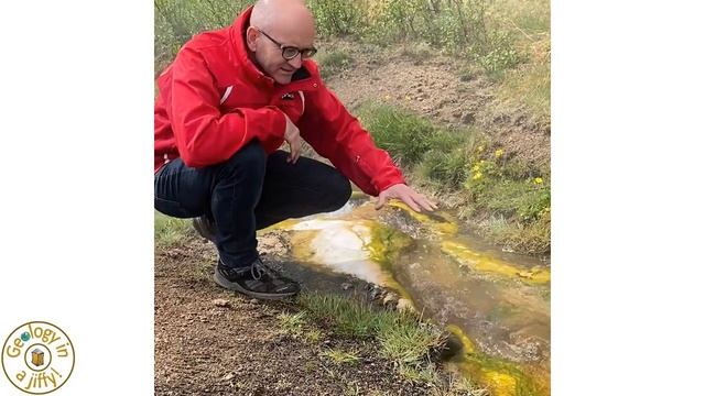 Photosynthesising algal mats in geothermal streams, as filmed in Geysir, Iceland смотреть онлайн