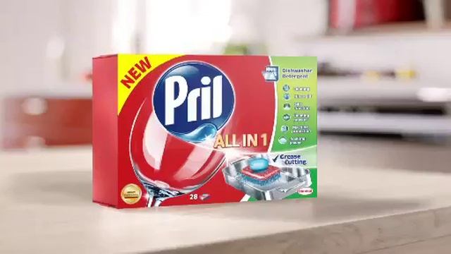 Pril All in 1 Tabs Dishwasher Detergent смотреть онлайн