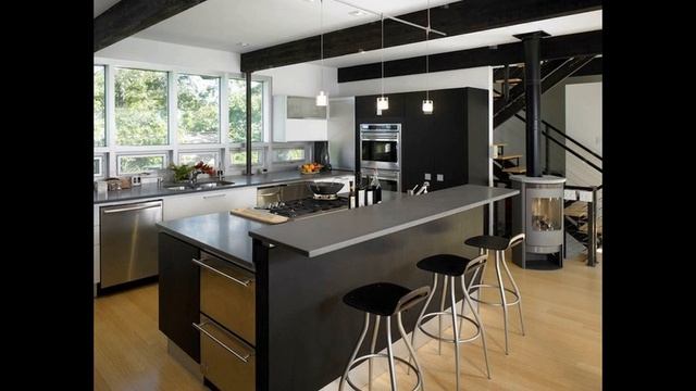 Center island cooktop kitchen designs смотреть онлайн