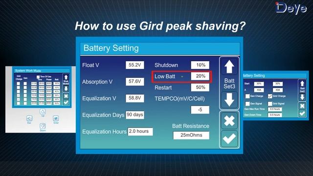 Deye Hybrid Inverter Grid Peak Shaving Application