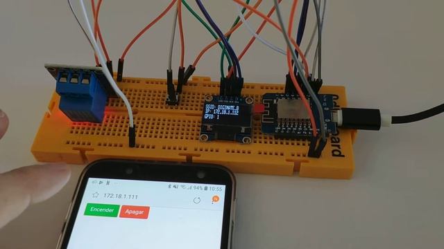 ESP8266+OLED+Relé смотреть онлайн