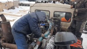 Двигатель Scania 1405 установка на Маз