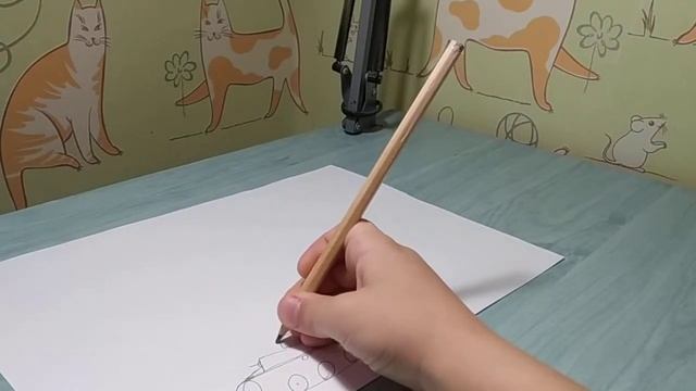 как нарисовать танк comet