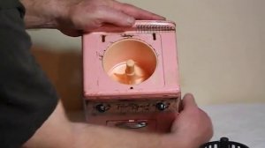 Vintage 1950s Marx Toy Washing Machine Tin Toy Pink Pretty Maid