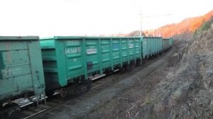 ВЛ11-218/185 А с перегоняемым в горячем состоянии ВЛ11-124/125 А и грузовым поездом