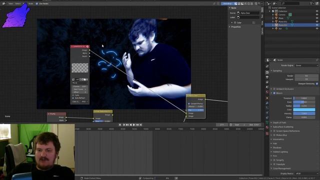 Combining - 2d 3d and Live footage for cool effects Tutorial - Blender 2.82 abstract смотреть онлайн