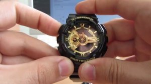 Casio G Shock GA-110GB-1AER видео обзор и настройка