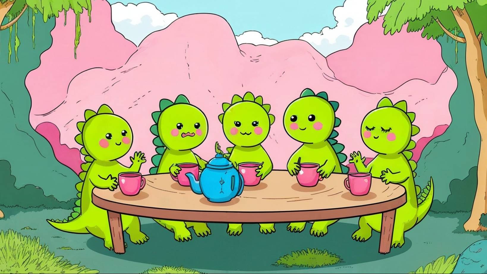 Создаем мультсериал про динозавриков живущих на уникальной планете.