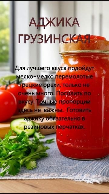 Готовим дома  "ГРУЗИНСКАЯ АДЖИКА"