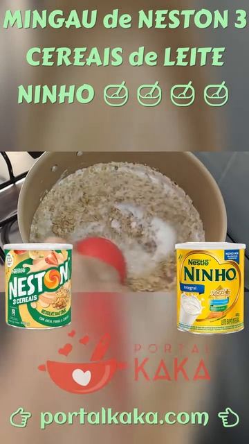 MINGAU de NESTON 3 CEREAIS de LEITE NINHO #shorts смотреть онлайн
