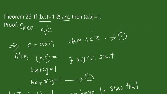 25.Theorem 26: If (b,c)=1 & a/c, then (a,b)=1 full proof in Hindi/Urdu смотреть онлайн
