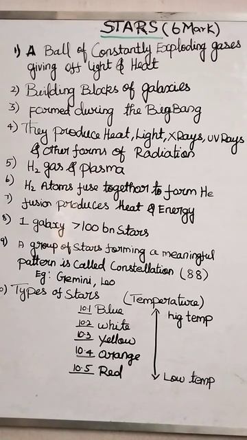 TNPSC group 2: Stars (Physics)