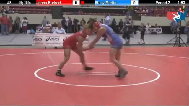 WM 59 KG - RD1 - Jenna Burkert (NYAC) vs. Stacy Martin (King) смотреть онлайн