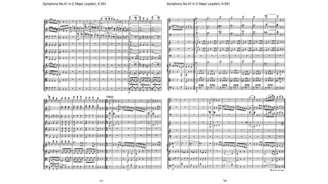 mozart jupiter symphony 3rd movement Orchestral Score смотреть онлайн
