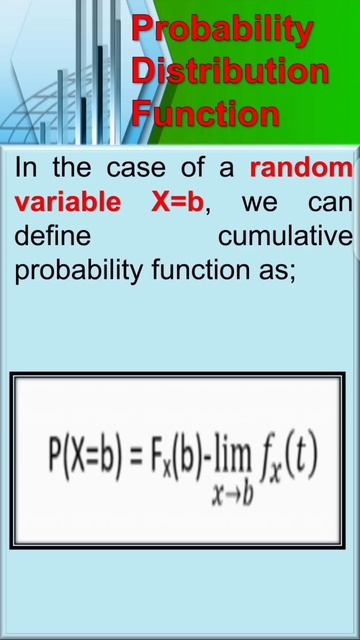 B. Statistics/ Probability Distribution Function for Random Variables